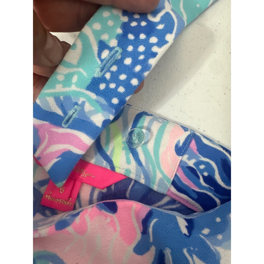 NWOT Lilly Pulitzer Tasely Jumpsuit  Saltwater Blue Shade Seekers Size 6 women's - Picture 9 of 16